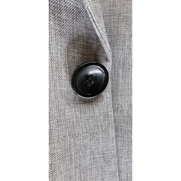 Turetrendy Blazer Mens 3XL Light Gray New Two Button Notch Lapel Textured Jacket - Picture 4 of 8